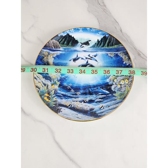 Underwater Paradise Sunlit Glow Year 1991 Porcelain 8" Home Decor Plate Robert - Picture 11 of 11